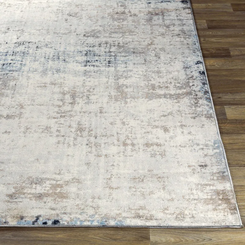 Tapis Abstrait Utrecht Moderne Ivoire/Gris/Bleu