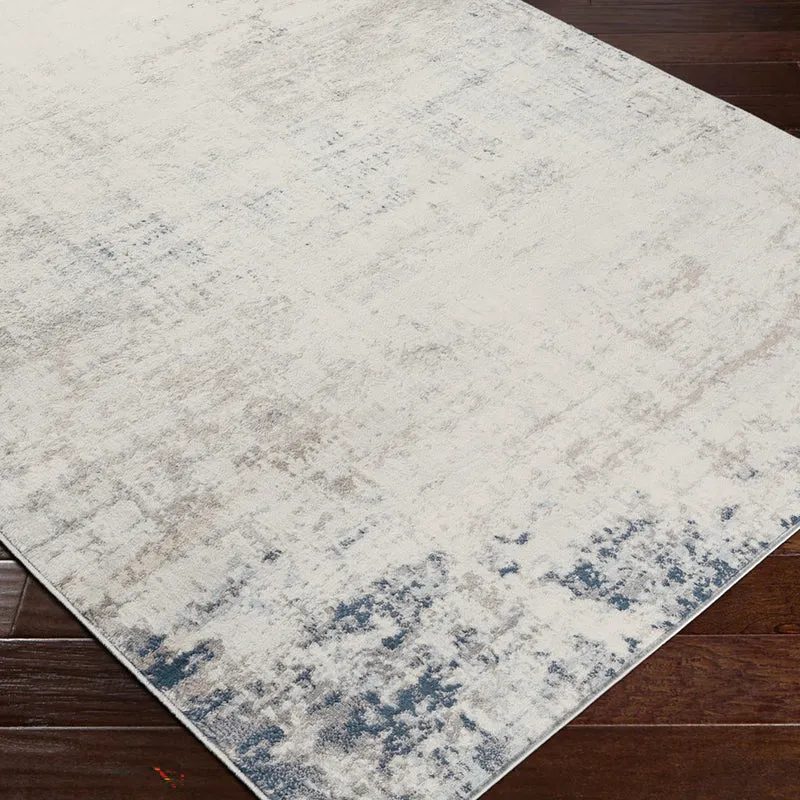 Tapis Abstrait Utrecht Moderne Ivoire/Gris/Bleu