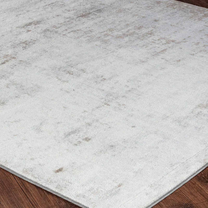 Tapis Abstrait Moderne Wamba Beige/Blanc