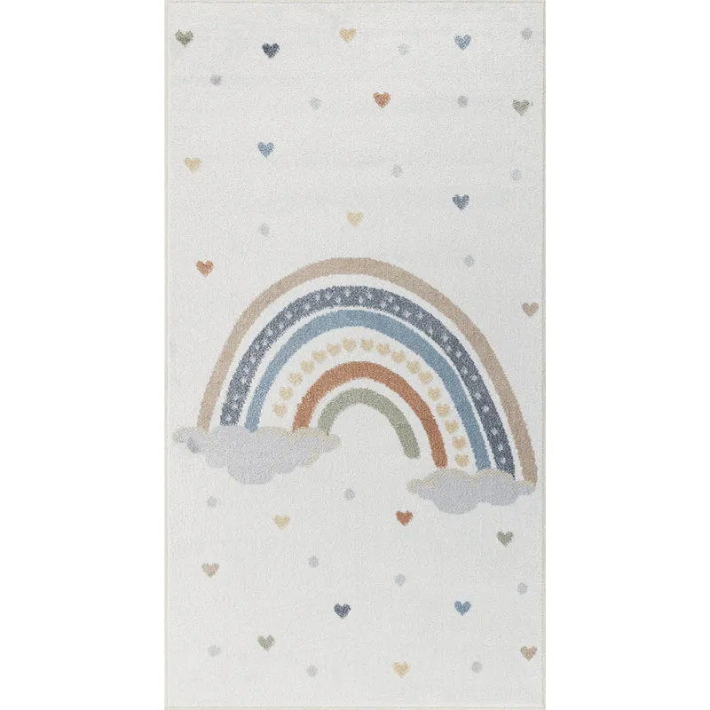 Tapis Enfant Lavable en Machine Arc-en-Ciel Multicolore/Orange Arcadia