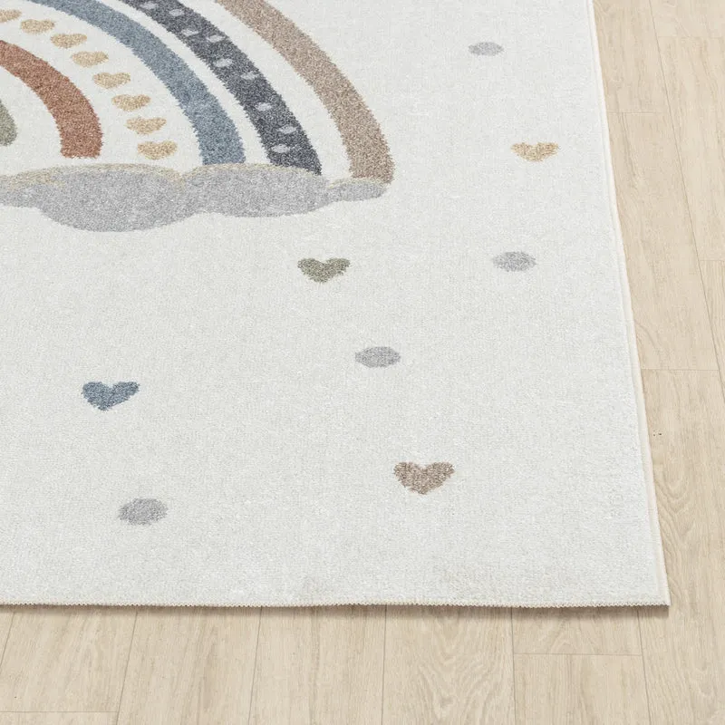 Tapis Enfant Lavable en Machine Arc-en-Ciel Multicolore/Orange Arcadia