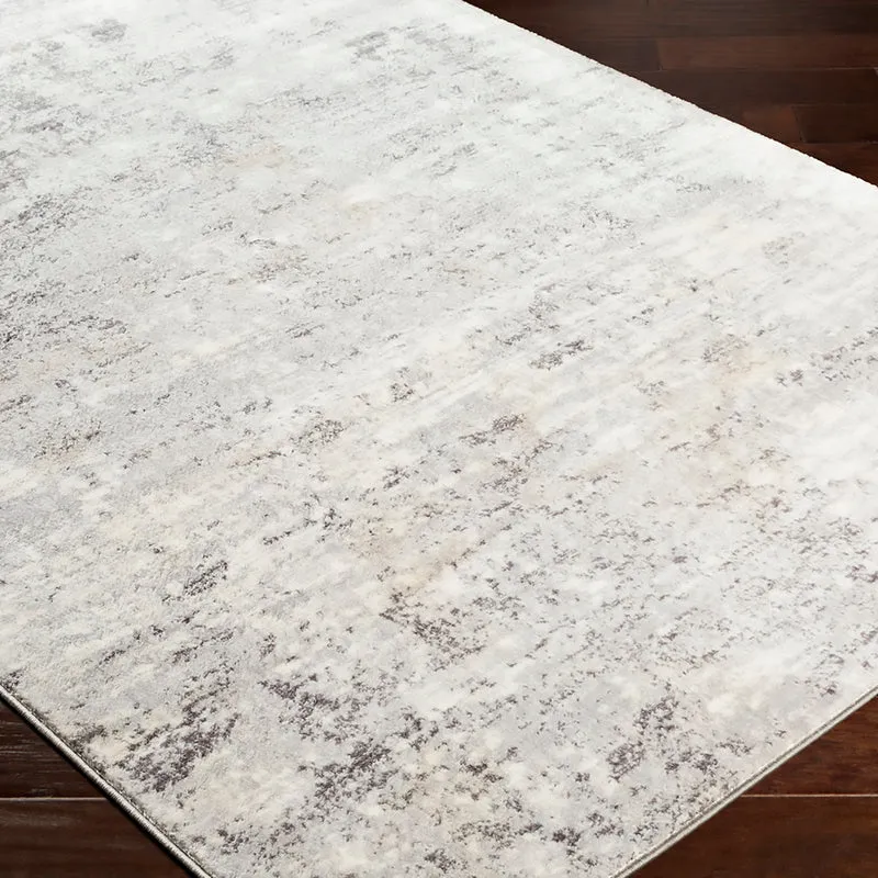 Tapis de Couloir Abstrait Moderne Gris/Blanc Bangkok