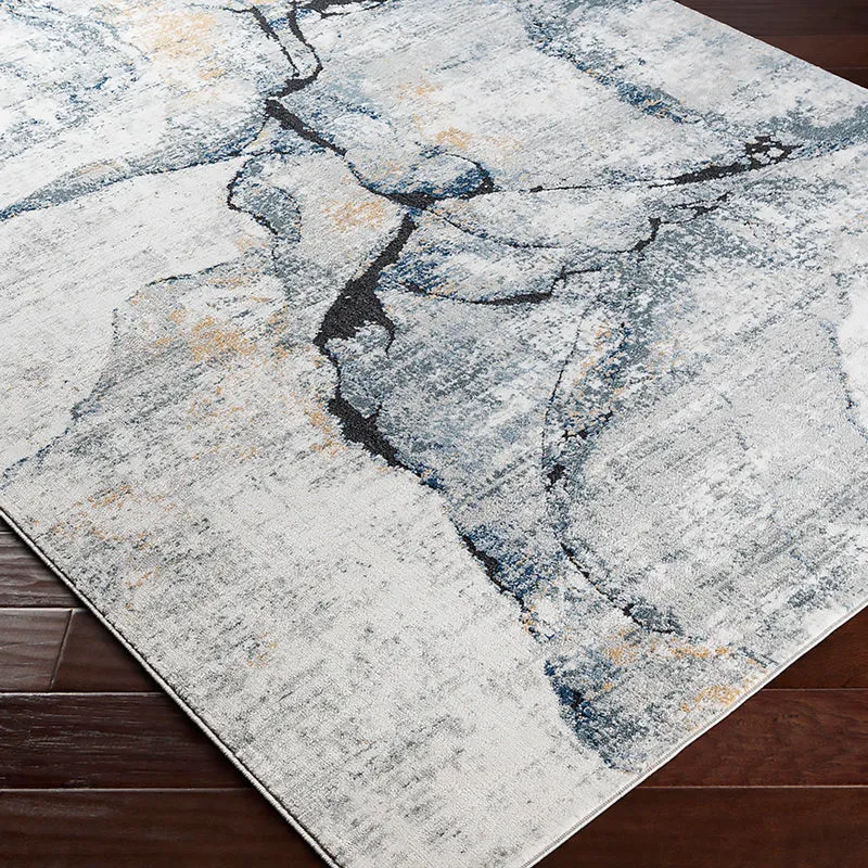 Tapis Abstrait Moderne Ivoire/Gris Berlin