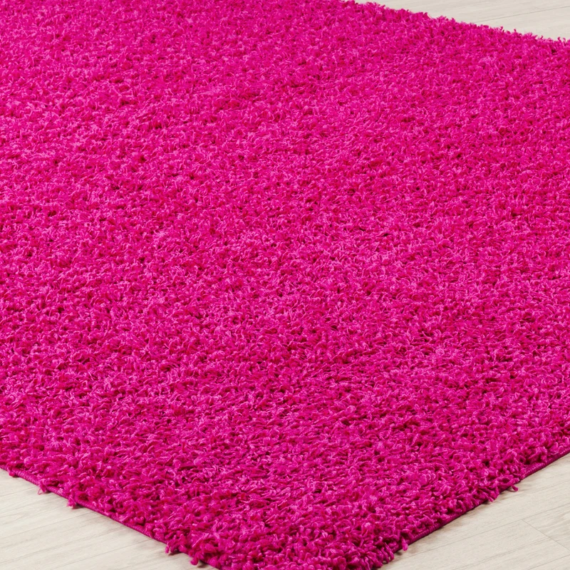 Tapis de Couloir Shaggy Moderne Fuschia Boracay