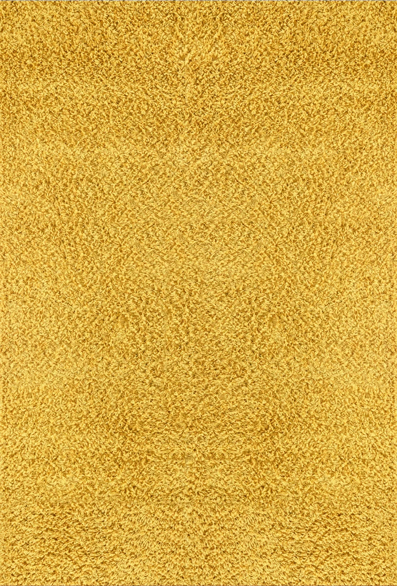 Tapis Shaggy Moderne Jaune Boracay