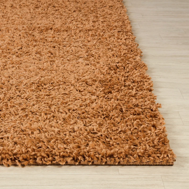 Tapis Shaggy Moderne Terracotta Boracay