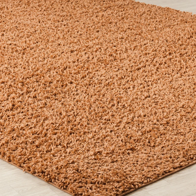 Tapis Shaggy Moderne Terracotta Boracay