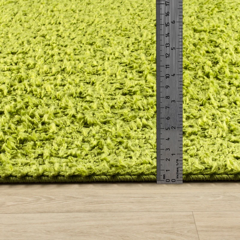 Tapis Shaggy Moderne Vert Boracay