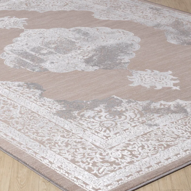 Tapis Vintage Oriental Beige/Gris Carmel