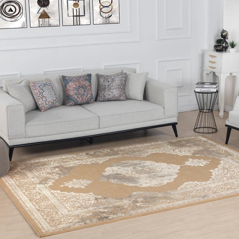 Tapis Vintage Oriental Beige/Gris Carmel