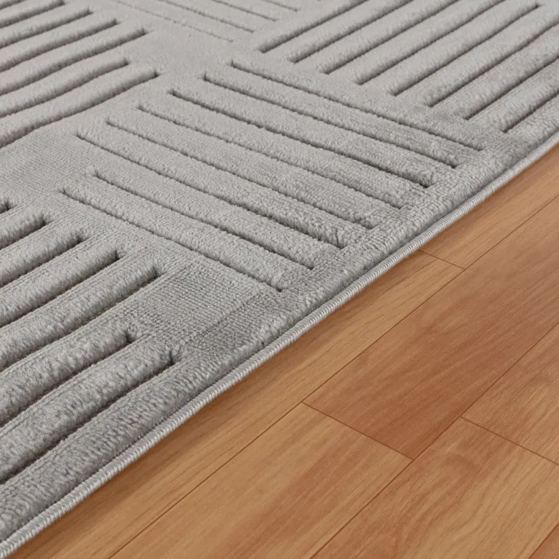 Tapis d'Intérieur/Extérieur Scandinave Moderne Gris Curico