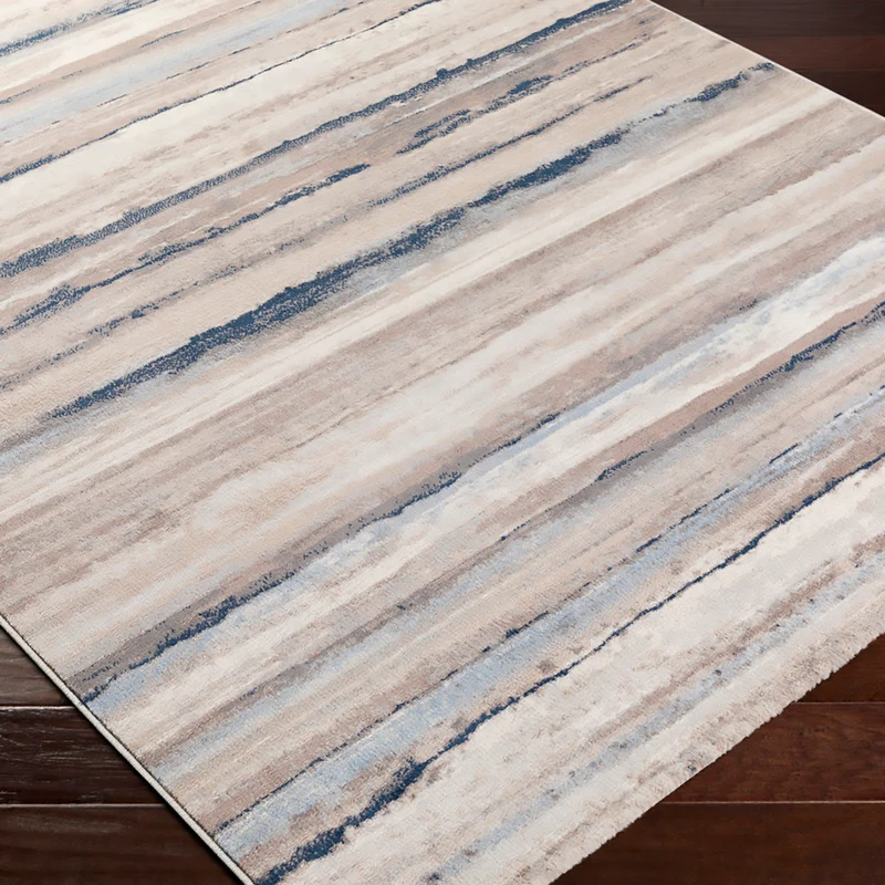 Tapis Scandinave Moderne Blanc/Gris/Bleu Dusel