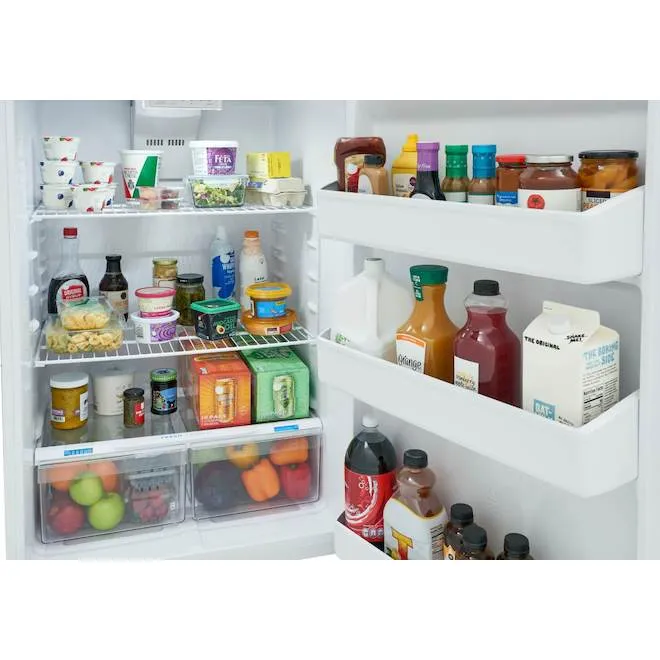 Frigidaire 30'' 18 pi cu. Réfrigérateur à congélateur supérieur Prêt pour le garage - blanc - FFHT1814YW - boîte ouverte