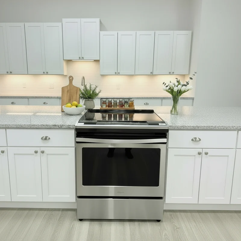 Whirlpool 30'' Cuisinière Vitrocéramique - Encastrée- Inox- Reconditionnée