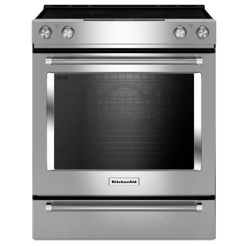 Kitchenaid 30'' 6.4 pi cu Cuisinière Vitrocéramique - Convection - Inox - YKSEG8111SS - Boîte ouverte