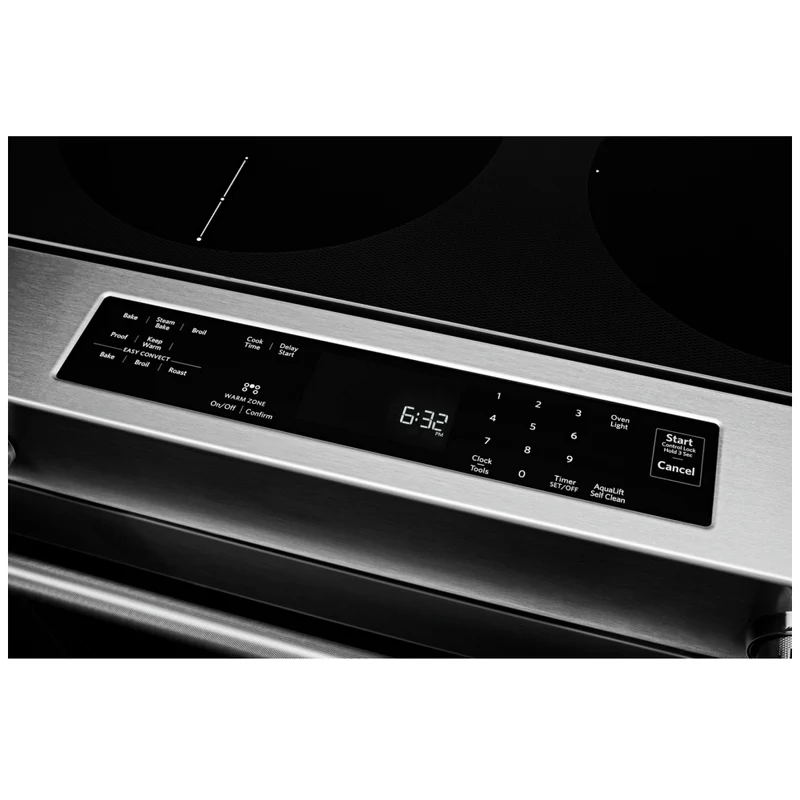 Kitchenaid 30'' 6.4 pi cu Cuisinière Vitrocéramique - Convection - Inox - YKSEG8111SS - Boîte ouverte
