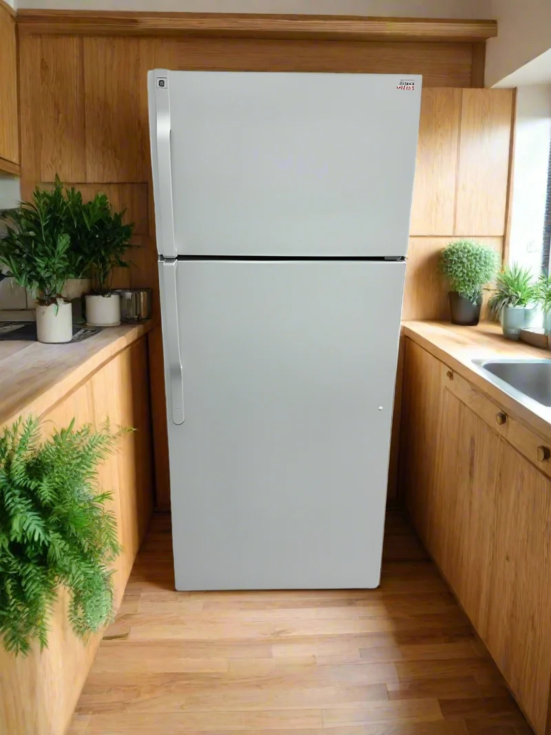 GE 28" Réfrigérateur Congélateur Supèrieur - Blanc - Reconditionné