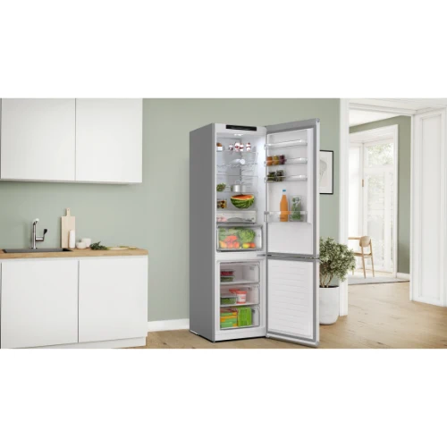 Série 4, Réfrigérateur combiné pose-libre, 203 x 60 cm, Acier brossé anti-traces, Total No Frost BOSCH KGN392I1F