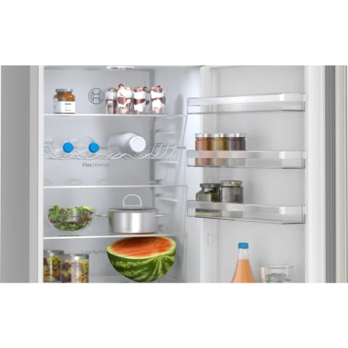 Série 4, Réfrigérateur combiné pose-libre, 203 x 60 cm, Acier brossé anti-traces, Total No Frost BOSCH KGN392I1F