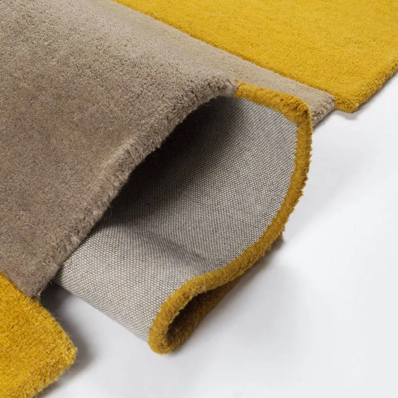 Tapis de couloir graphique 60x230cm jaune