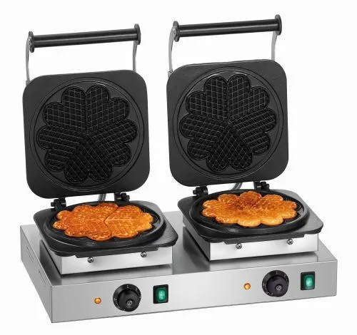Gaufrier professionnel en fonte pour gaufres Bruxelles ou cœur