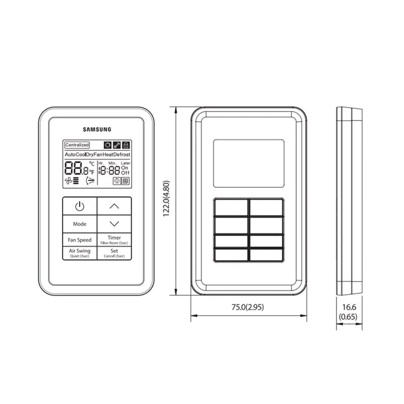 Thermostat filaire pour unités ERV
