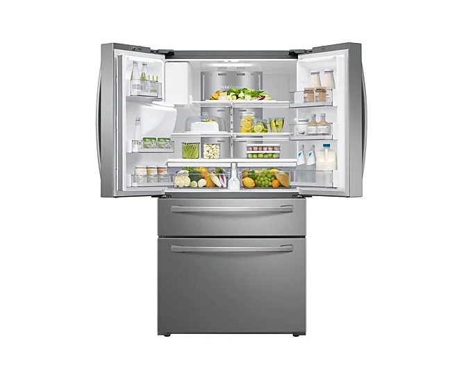 Samsung 36 ''27.7 pi cu. Réfrigérateur avec FlexZone et Family Hub™ - inox - RF28R7551SR/AC - boîte ouverte