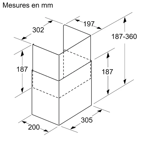 Accessoire pour hottes encastrable BOSCH DWZ0IB5N0(#Q342787)