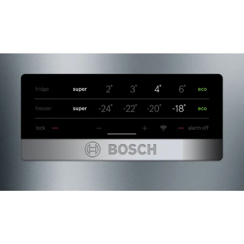 Réfrigérateur combiné inox look Bosch KGN49XLEA