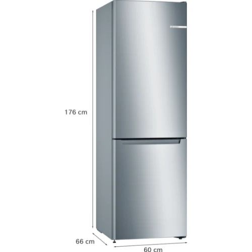 Réfrigérateur combiné pose-libre inox Bosch KGN33NLEB