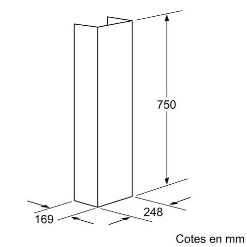 Accessoire pour hottes encastrable BOSCH DHZ1234