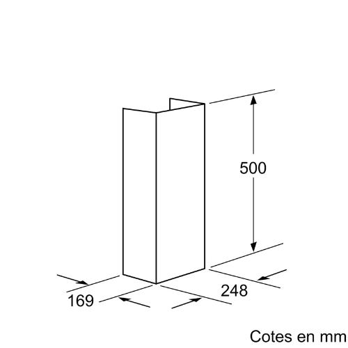 Accessoire pour hottes encastrable BOSCH DHZ1224