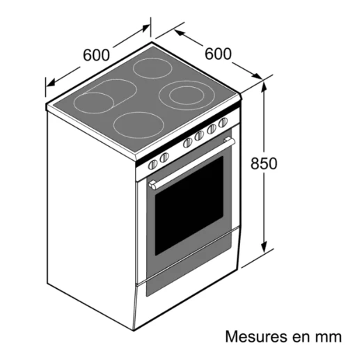 Cuisinière électrique pose-libre, Blanc BOSCH HKS79R220