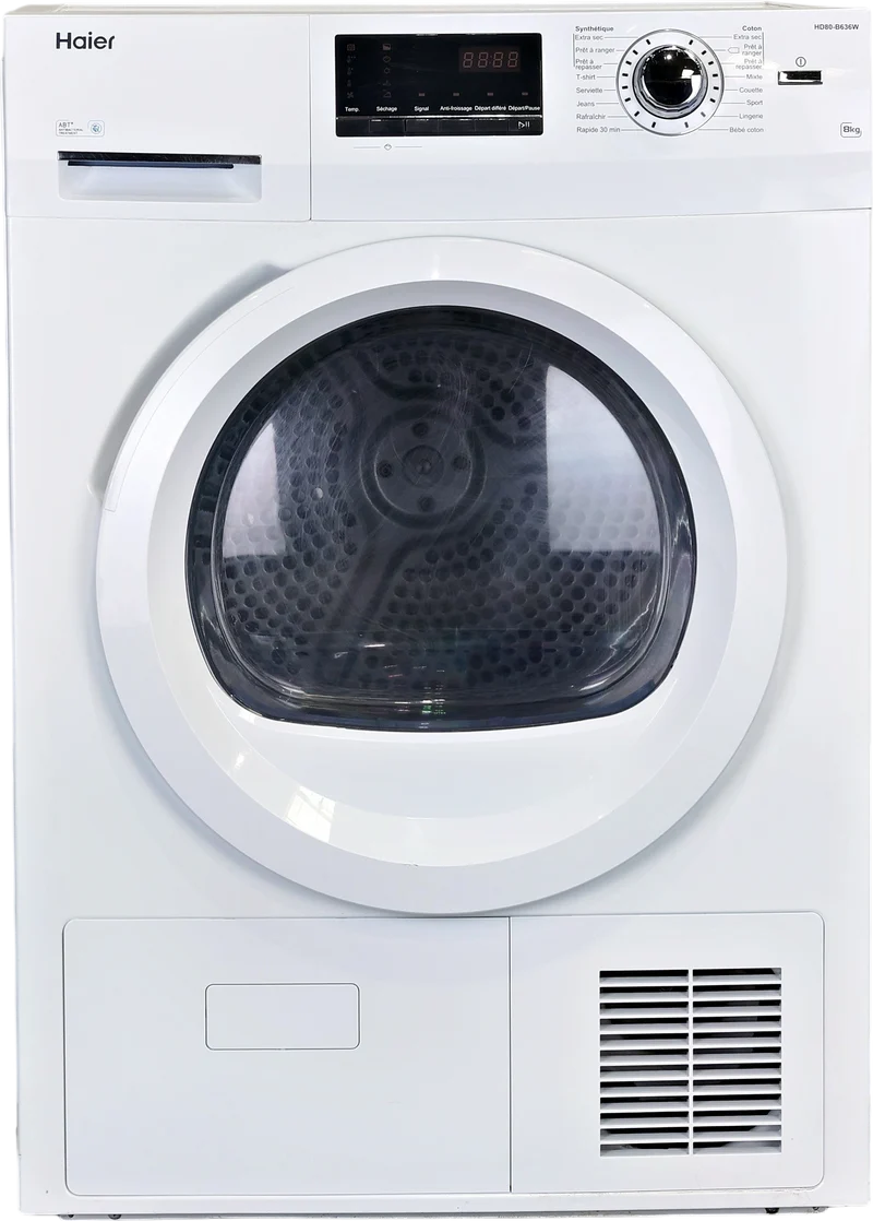 Seche-linge à Condensation 8 kg Reconditionné HAIER HD80-B636W