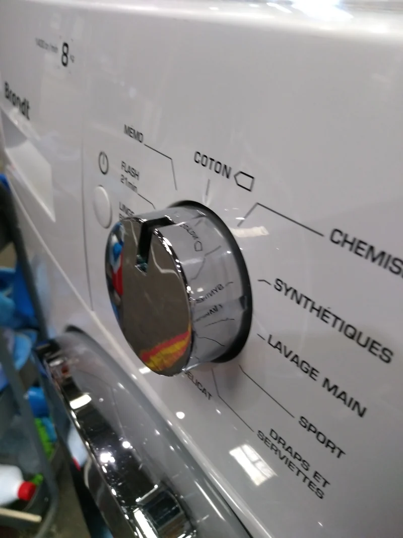 Lave-linge Hublot 8 kg Reconditionné BRANDT BWF48TCW