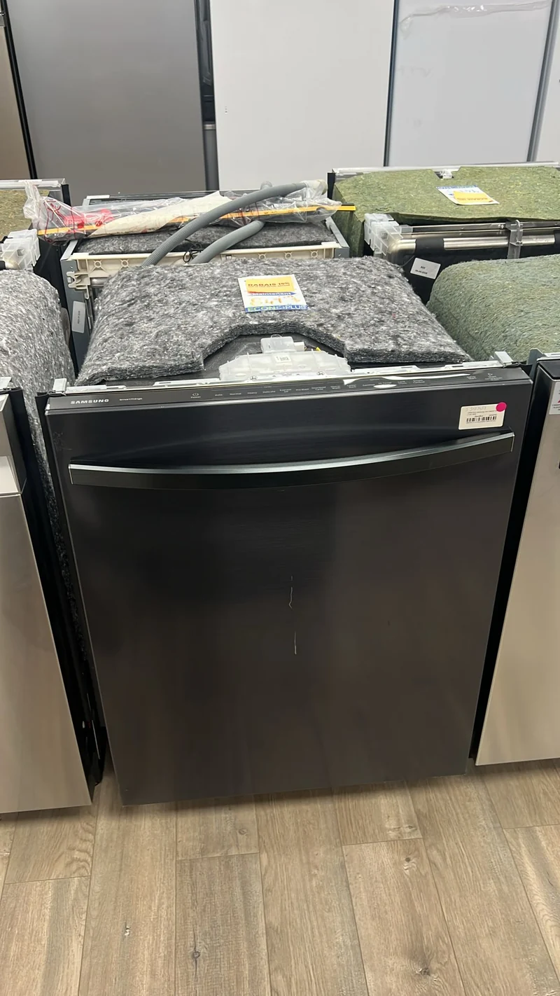 Samsung 24''46 dba lave-vaiselle intelligent avec stormwash - wifi - 7 cycles - noir inox - DW80CG5451MTAA - boite ouverte