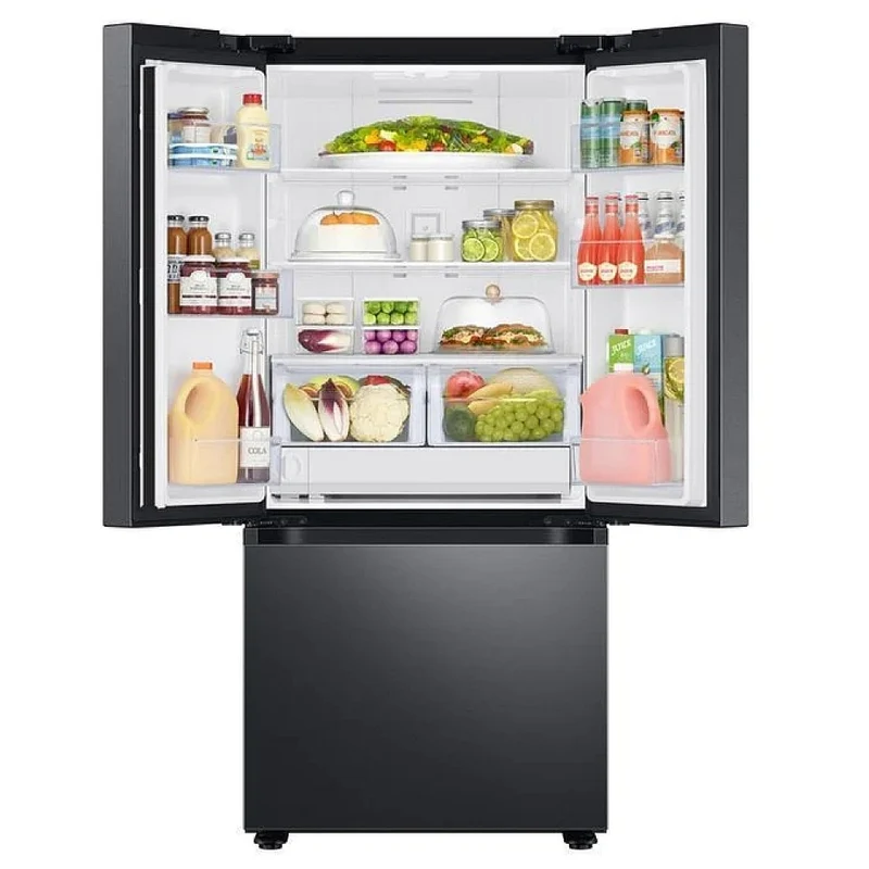 Samsung 30 po 22 pi.cu - Réfrigérateur à 2 battants - Distributeur Eau et machine à glace - Inox Noir - RF22A4221SG - Boîte Ouverte