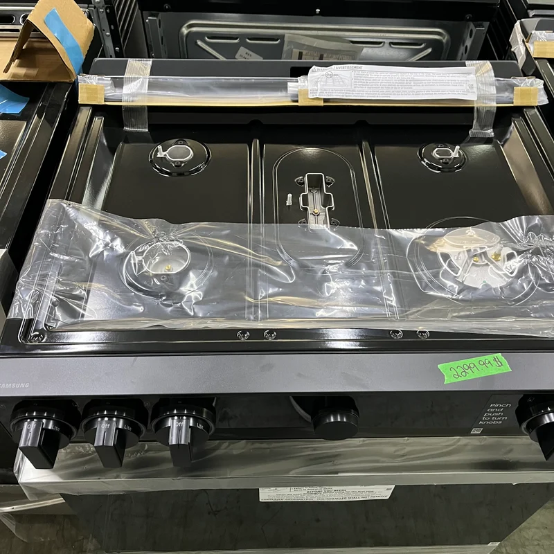 Samsung 30'' 6 pi cu Cuisinière à gaz smart Bespoke - inox - NSG6DG8700SR - Boîte ouverte