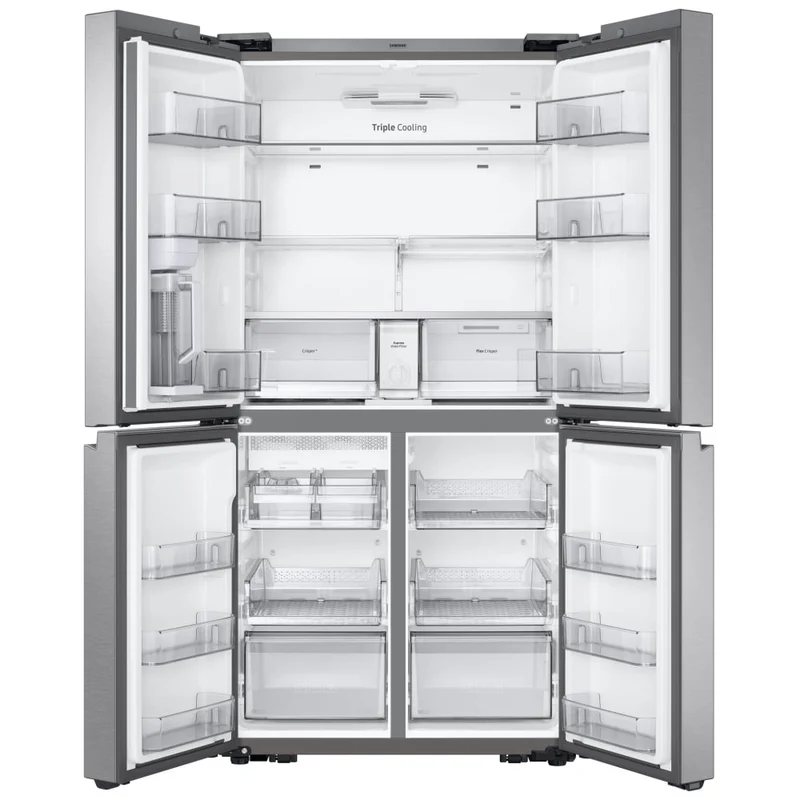 Samsung 36" 22.9 pi à 4 portes Francaise, Distributeur d'eau, machine à glaçons- Inox- RF23A9071SR - boite Ouverte