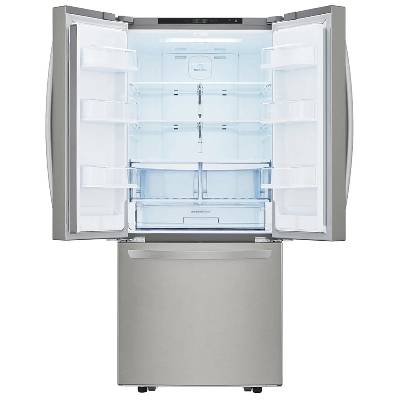 LG 30" 21.8 pi.cu - Réfrigérateur à portes françaises - Certifié ENERGY STAR - Inox - LRFNS2200S - Boîte ouverte