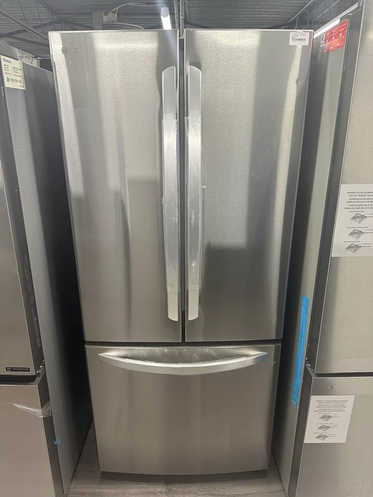 LG 30" 21.8 pi.cu - Réfrigérateur à portes françaises - Certifié ENERGY STAR - Inox - LRFNS2200S - Boîte ouverte