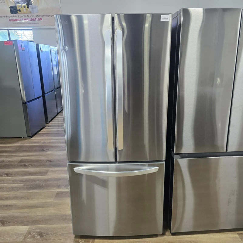 LG 30" 21.8 pi.cu - Réfrigérateur à portes françaises - Certifié ENERGY STAR - Inox - LRFNS2200S - Boîte ouverte
