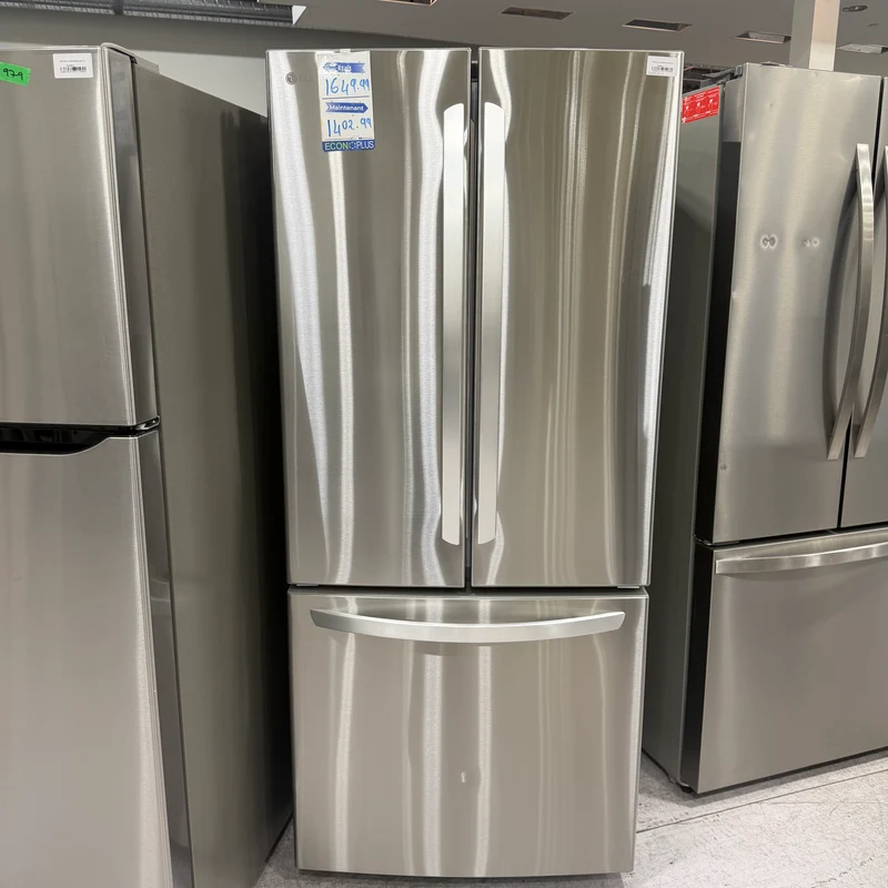 LG 30" 21.8 pi.cu - Réfrigérateur à portes françaises - Certifié ENERGY STAR - Inox - LRFNS2200S - Boîte ouverte