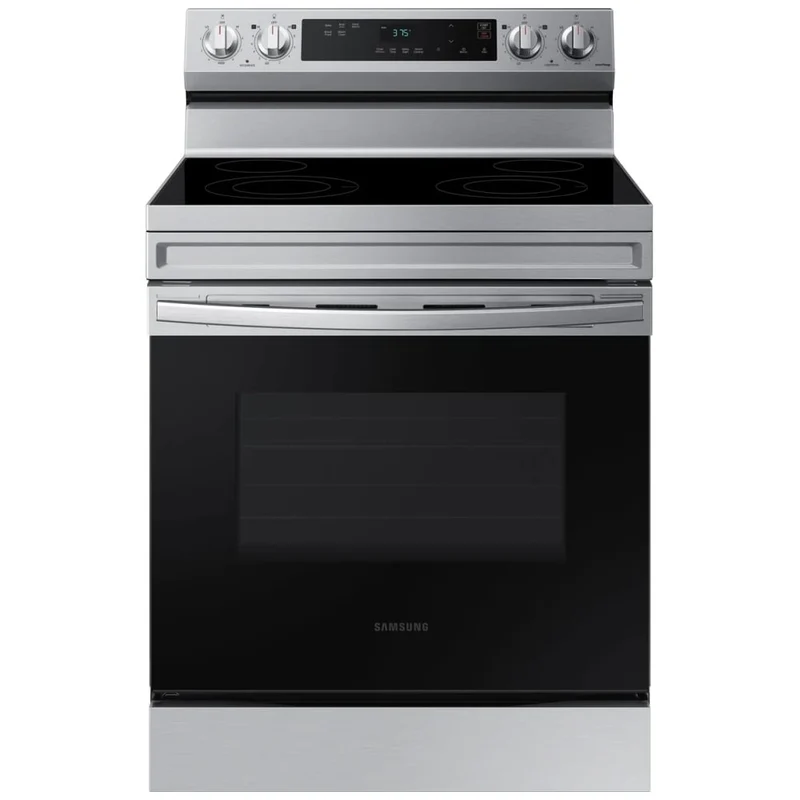 Samsung 30 po 6.3 pi.cu - Cuisinière électrique - 4 brûleurs - Inox - NE63A6111SS - Boîte ouverte