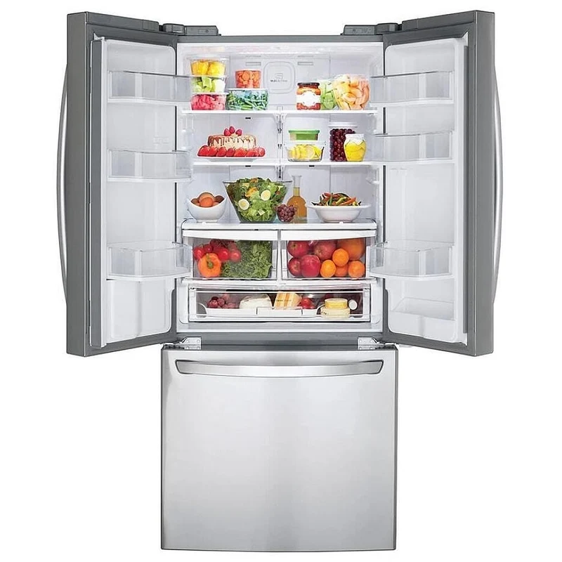 LG 30" 21.8 pi.cu Réfrigérateur 3 Battants avec distributeur d’eau et de glace - Energy Star - Inox - LRFWS2200S - Boîte ouverte