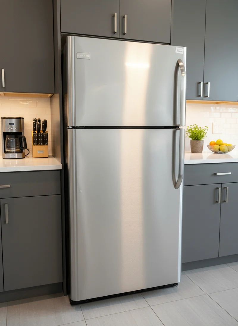 Frigidaire 30'' 18 pi. cu Réfrigérateur Congélateur Supérieur - Inox - reconditionné