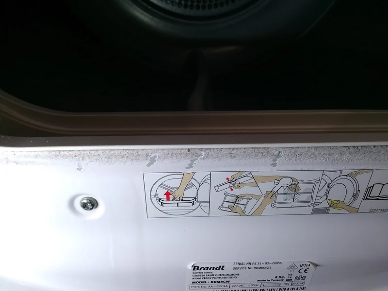 Seche-linge à Condensation 9 kg Reconditionné BRANDT BDM9CW
