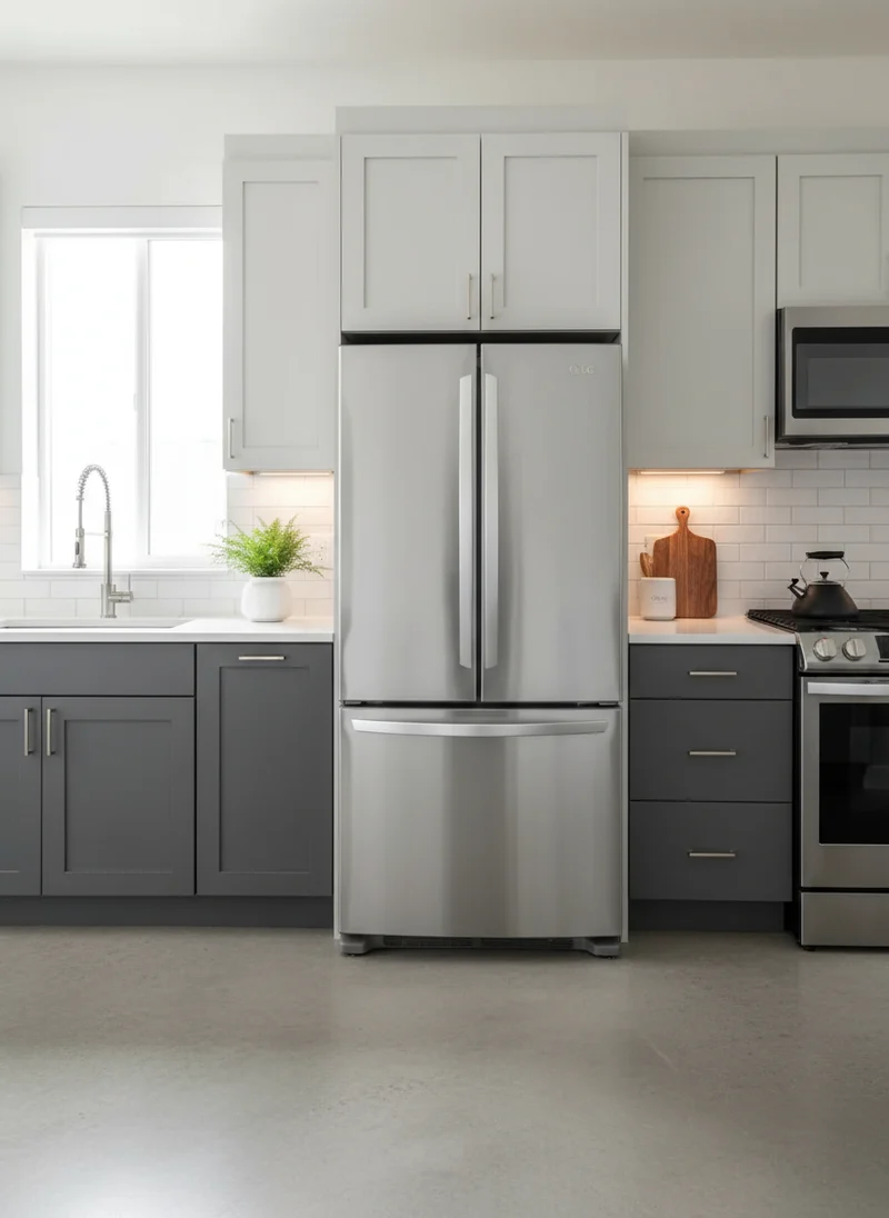 Lg 33'' 25 pi. cu Réfrigérateur Congélateur Inferieur - Inox - reconditionné