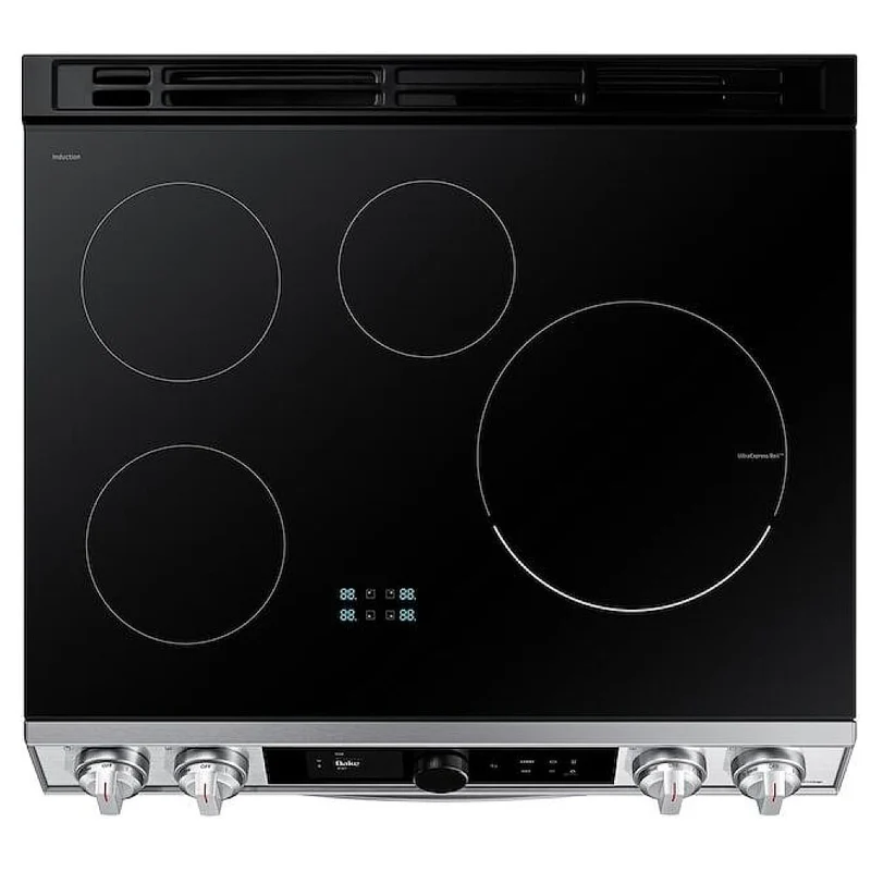 Samsung 30" 6.3 pi.cu - Cuisinière encastrable à Induction - Convection avec le mode Friture à air - Inox - NE63T8911SS - Boîte Ouverte