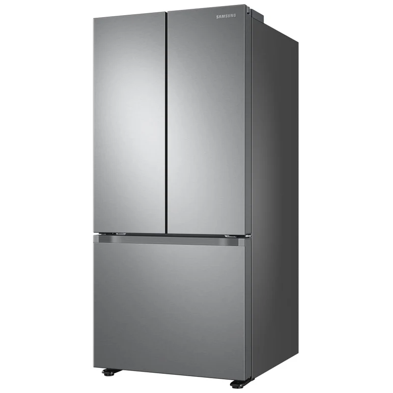 Samsung 30'' 22,1 pi.cu. Réfrigérateur à 3 battants - Machine à glace- Energy star® - Résistant aux Empreintes Digitales- inox - RF22A4111SR/AA - boîte ouverte